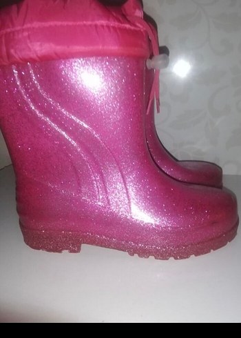 Parlak Pembe Kız Çocuk Yağmur Çizmesi - Görsel 2