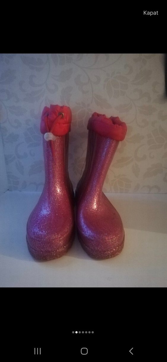 Parlak Pembe Kız Çocuk Yağmur Çizmesi - Görsel 5