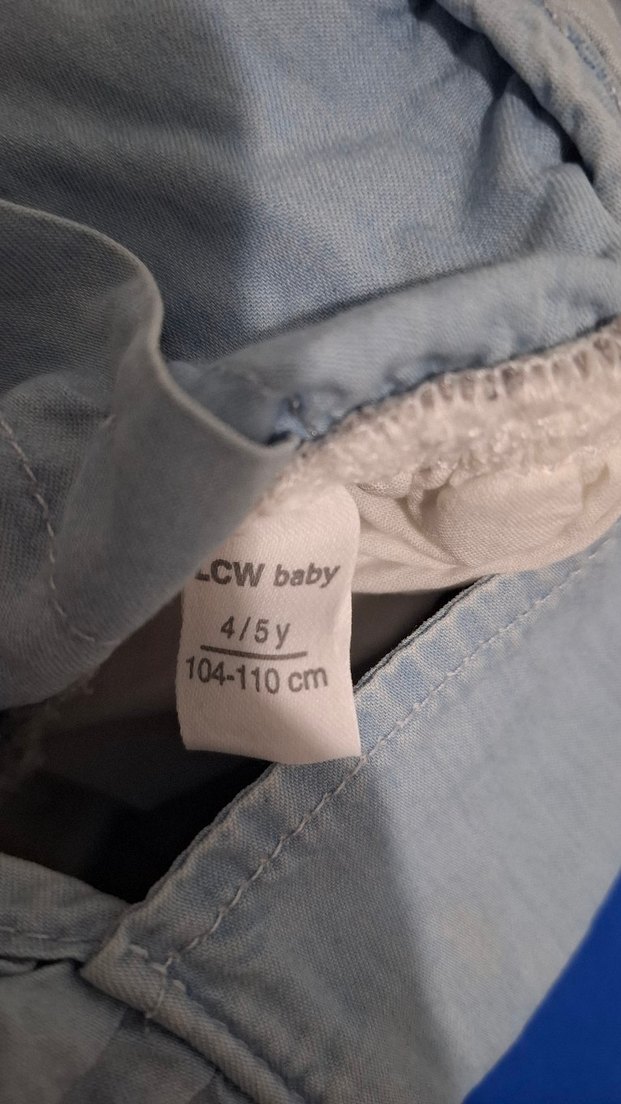 Kız Çocuk Denim Üst Beyaz Tül Etek Elbise - Görsel 3