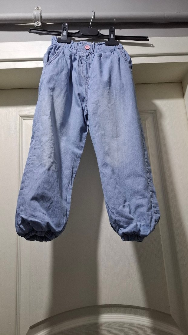 Kız Çocuk Siyah Kürklü Denim kot - Görsel 2