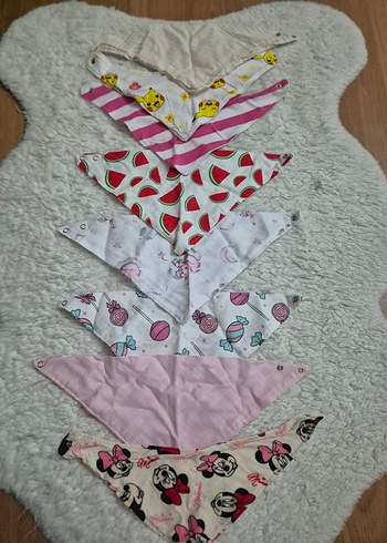 Nakışlı Çok Renkli Bebek Önlükleri - Görsel 2