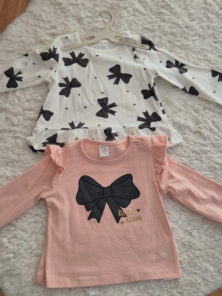 Kız Çocuk Fiyonklu Uzun Kollu Tişört - Görsel 2