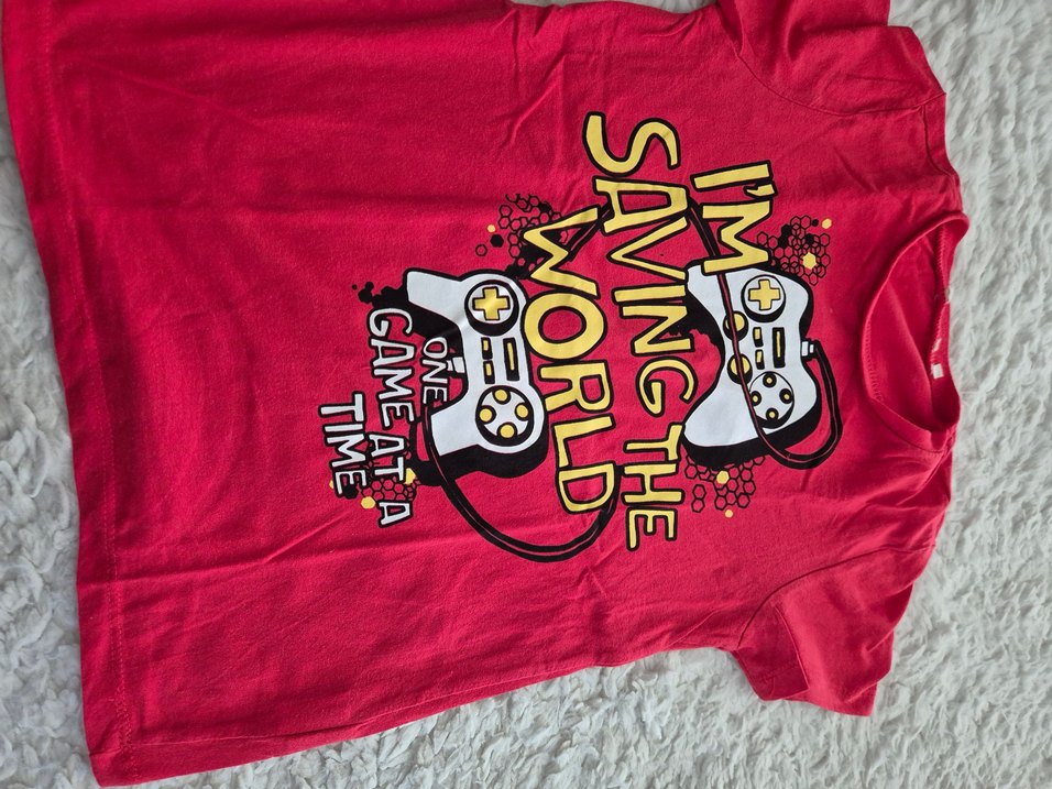 erkek Çocuk Kırmızı Pop Kültür Tişört - Görsel 2