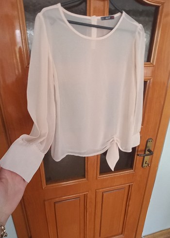 Dilvin dilvin 38/40 beden pudra renk şık detaylı bluz