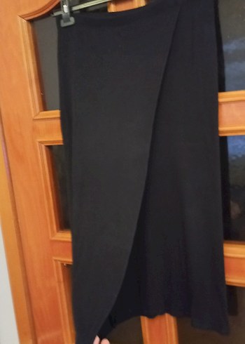 Siyah Drapeli Uzun Kadın Etek s beden - Görsel 2