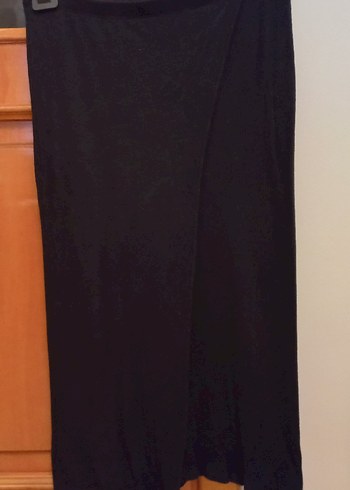 Siyah Drapeli Uzun Kadın Etek s beden - Görsel 4