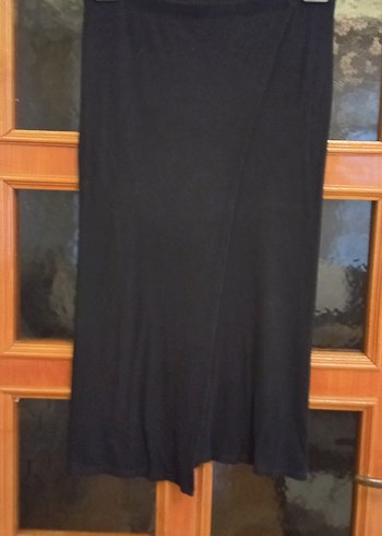 Siyah Drapeli Uzun Kadın Etek s beden - Görsel 7