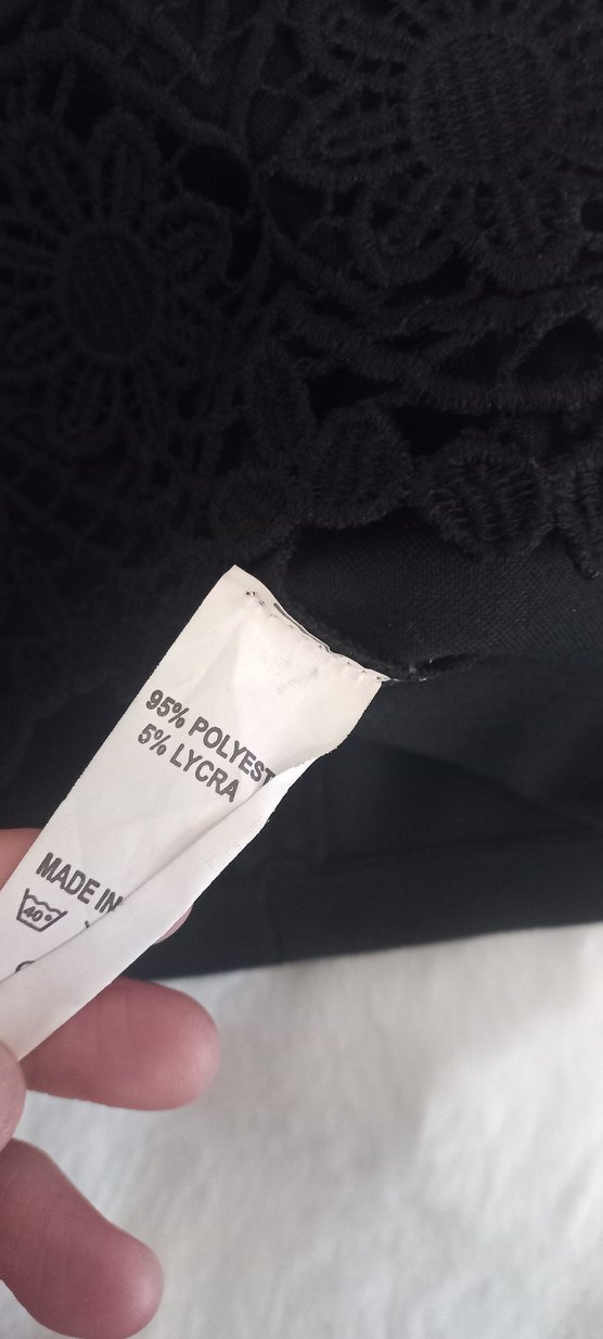 Dantel Detaylı Siyah Midi Kalem Etek s beden - Görsel 5