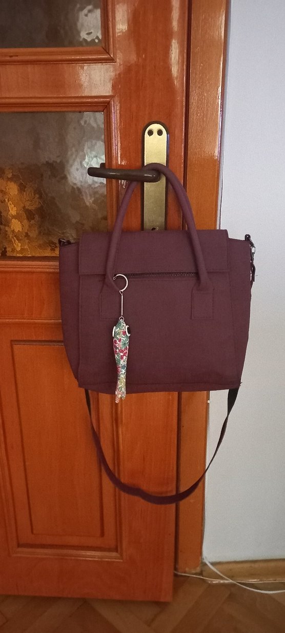 bordo poliüretan Deri Bohem Kadın Çanta - Görsel 2