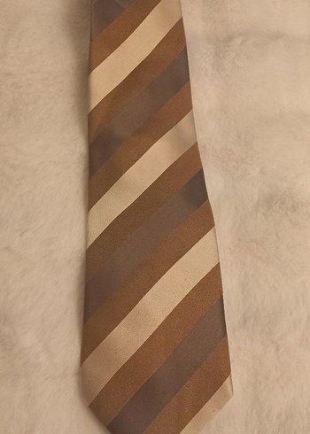 kigılı Bej ipek Kravat - Görsel 4