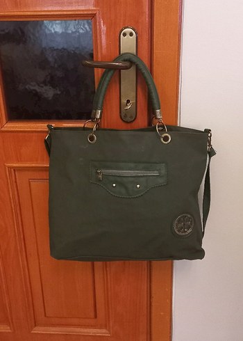 Fermuarlı Yeşil Süet Kadın Çanta - Görsel 2