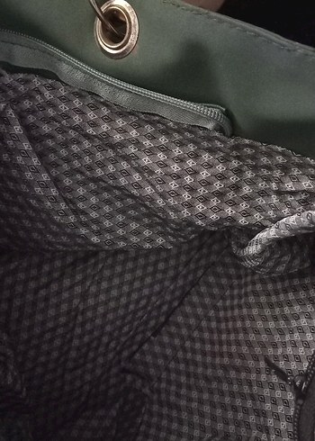 Fermuarlı Yeşil Süet Kadın Çanta - Görsel 9