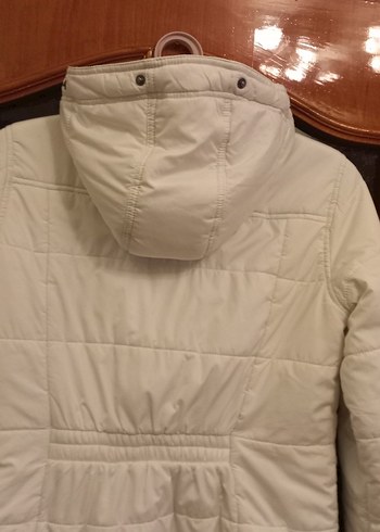 Düğmeli Beyaz Kadın Mont aeropostale m beden - Görsel 11