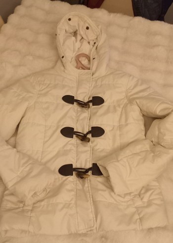Düğmeli Beyaz Kadın Mont aeropostale m beden - Görsel 7