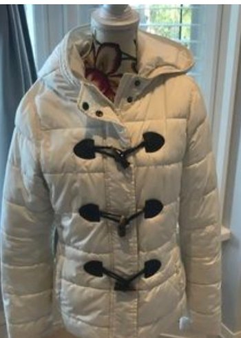 Düğmeli Beyaz Kadın Mont aeropostale m beden - Görsel 2