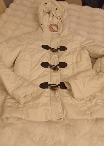 Düğmeli Beyaz Kadın Mont aeropostale m beden - Görsel 6