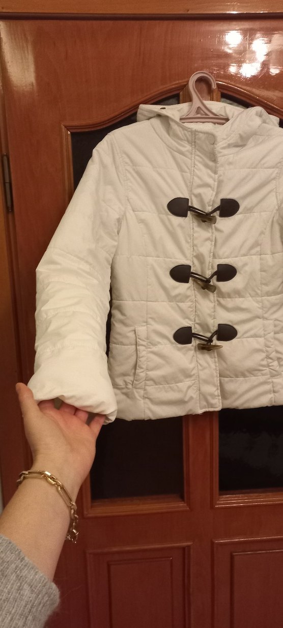 Düğmeli Beyaz Kadın Mont aeropostale m beden - Görsel 3