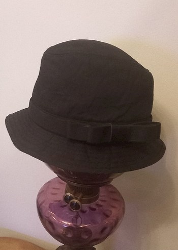 siyah nostaljik fötr şapka - Görsel 2