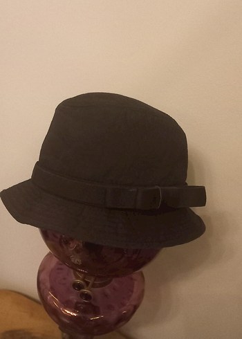 siyah nostaljik fötr şapka - Görsel 5