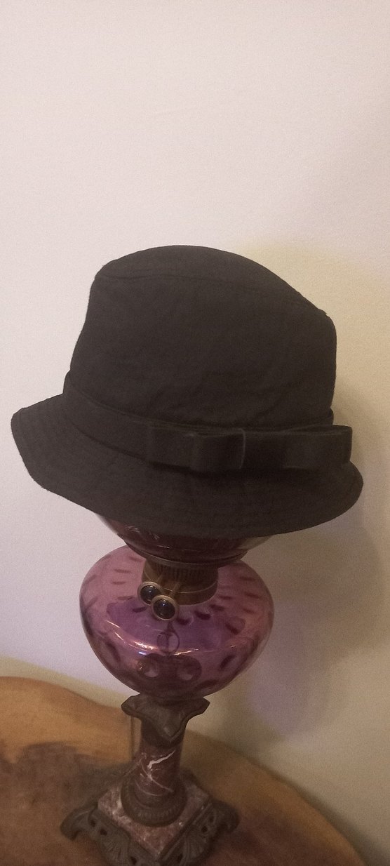 siyah nostaljik fötr şapka - Görsel 2