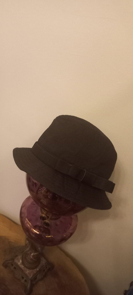 siyah nostaljik fötr şapka - Görsel 4