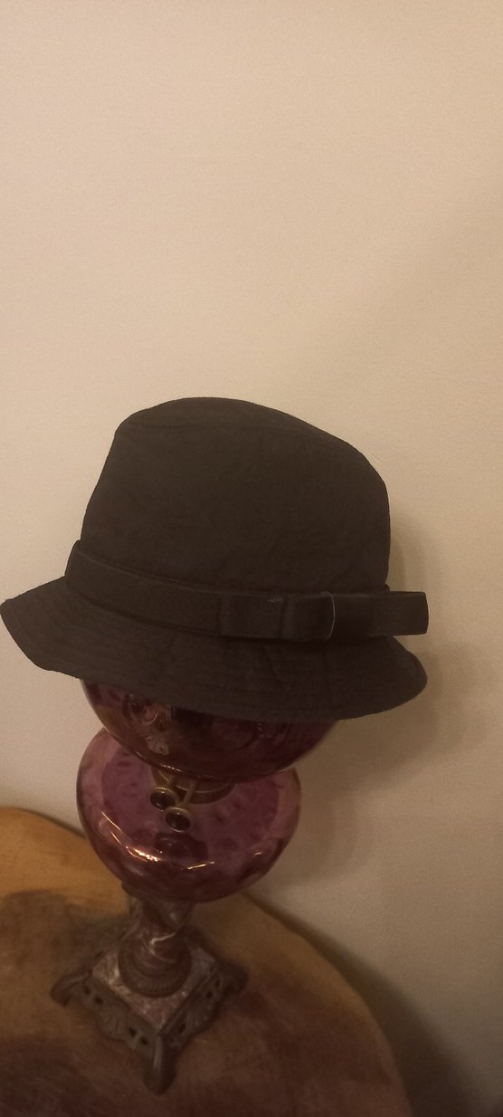 siyah nostaljik fötr şapka - Görsel 5