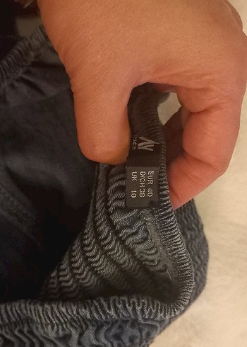 Düğmeli Gri Denim Tulum deri detaylı - Görsel 8