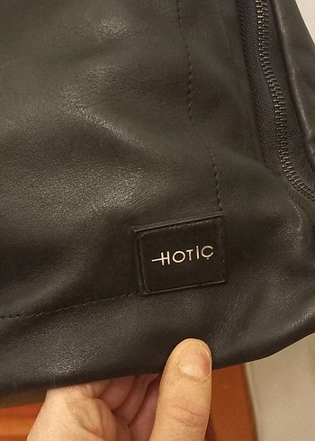 Siyah Deri unisex hotiç Sırt Çantası - Görsel 3