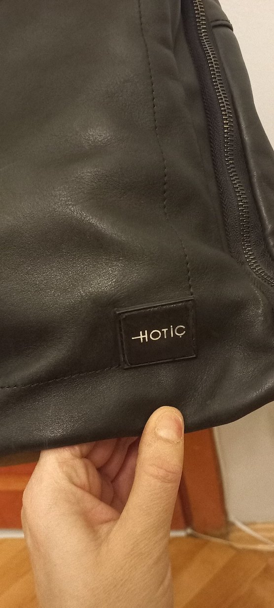 Siyah Deri unisex hotiç Sırt Çantası - Görsel 3