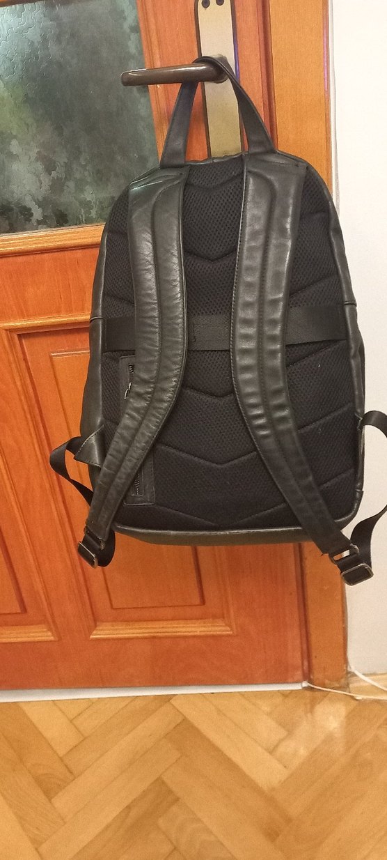 Siyah Deri unisex hotiç Sırt Çantası - Görsel 2