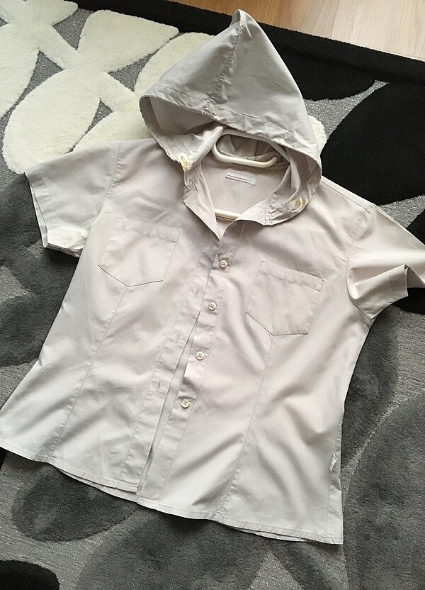 S beden taş rengi polo garage kısa kollu gömlek - Görsel 3