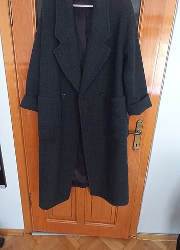 s Beden gri Renk Zara s beden koyu füme oversize yepyeni palto kaban