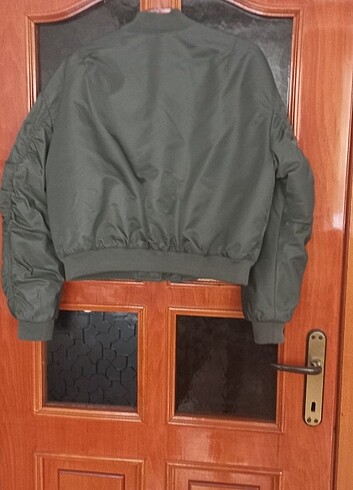 xs Beden Zara xs haki renk yepyeni biker mont