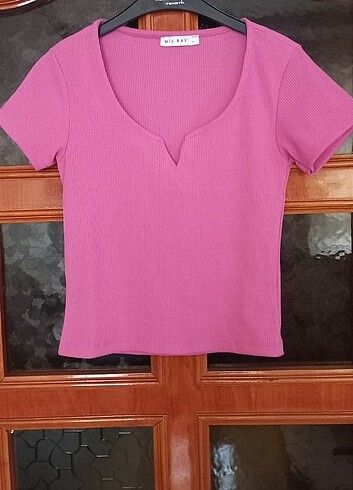 s Beden pembe Renk Mixray s/m uyumlu pembe yepyeni şık bluz
