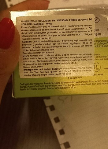 Collagen by watsons çift fazlı kil maskesi - Görsel 8