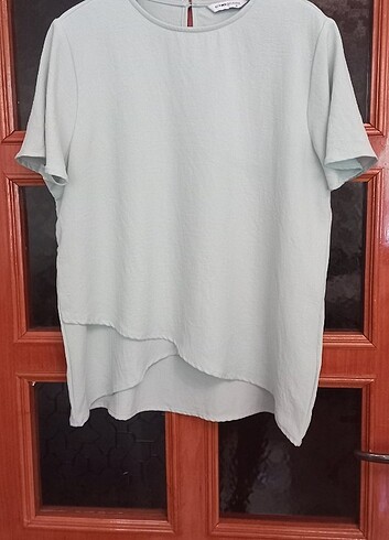 l Beden yeşil Renk Lcw 40 beden mint yeşili şık bluz