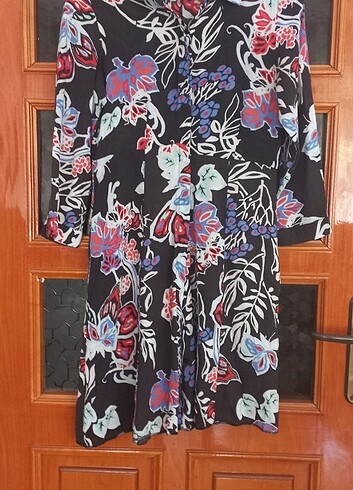 Zara Zara s beden desenli şık kısa elbise