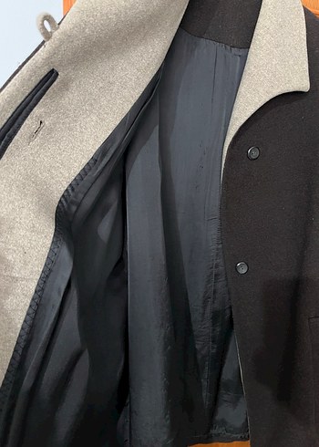 Düğmeli Midi Boy Kahverengi Ofis Kabanı - Görsel 4