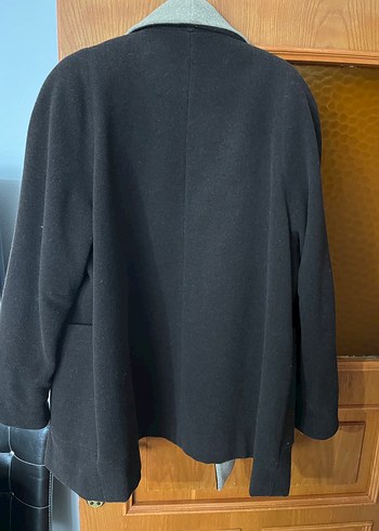 Düğmeli Midi Boy Kahverengi Ofis Kabanı - Görsel 5