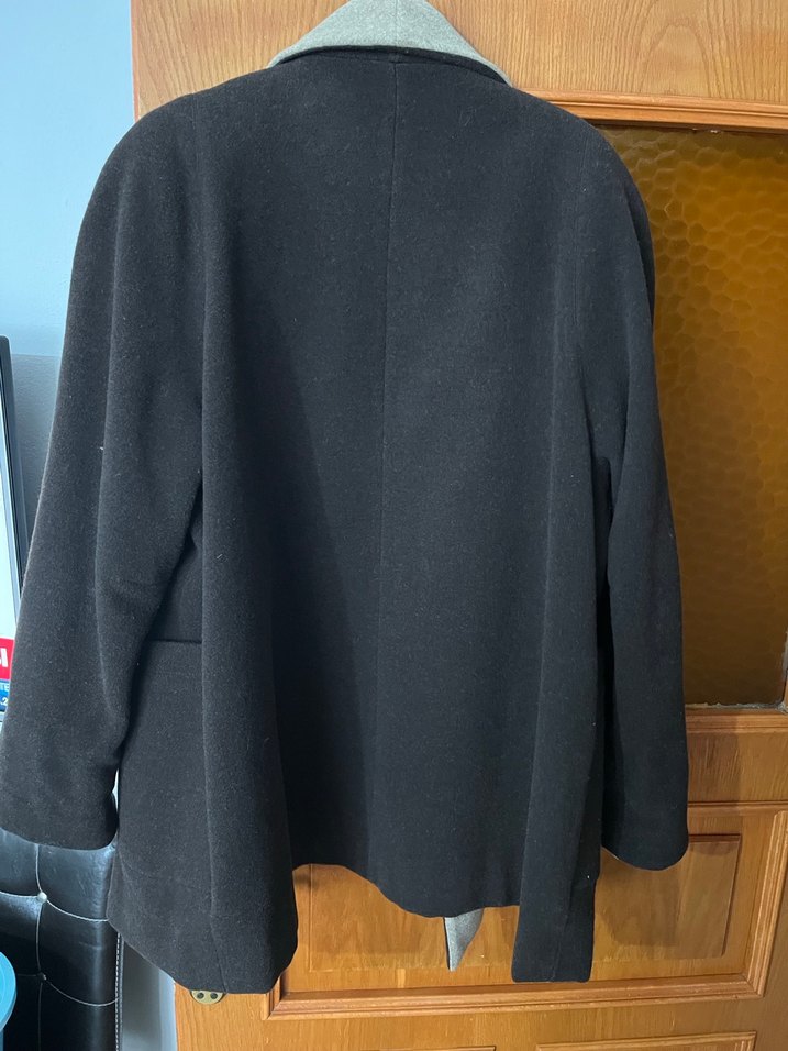 Düğmeli Midi Boy Kahverengi Ofis Kabanı - Görsel 5