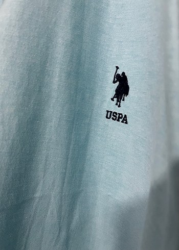 Mavi Uzun Kollu Keten Gömlek - Görsel 4