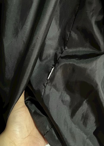 Siyah Kadın Kürk Detaylı Midi Kaban - Görsel 5