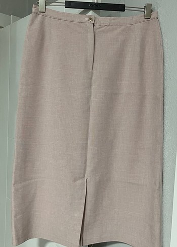 Kadın Keten Uzun Etek - Görsel 3