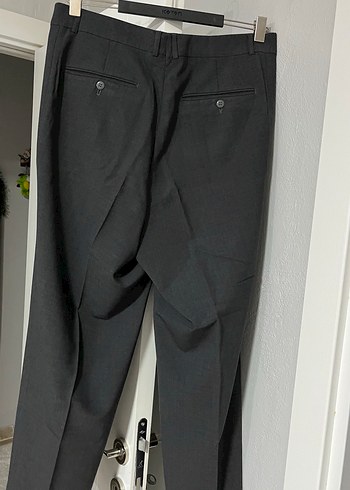 Düz gri Pilili Erkek Ofis Pantolonu - Görsel 3