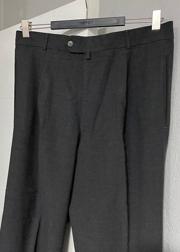 Düz gri Pilili Erkek Ofis Pantolonu - Görsel 2