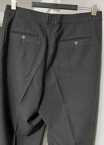 Düz gri Pilili Erkek Ofis Pantolonu - Görsel 4