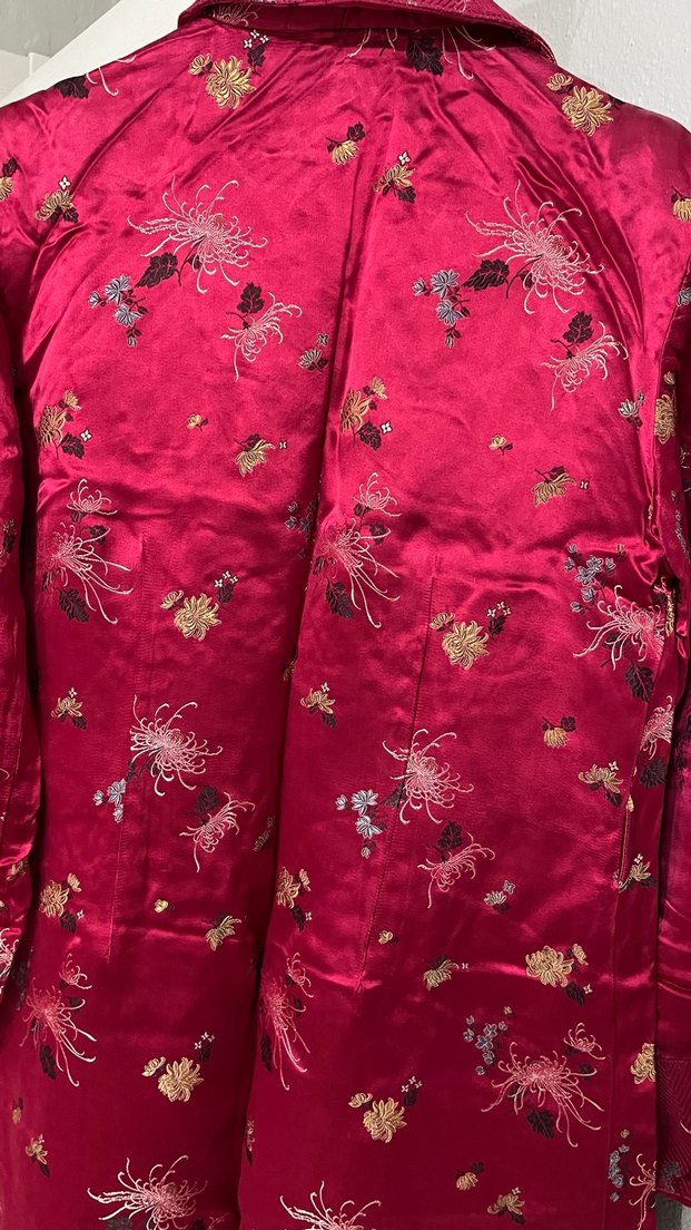 Bordo Nakışlı Uzun Kadın abaya - Görsel 5