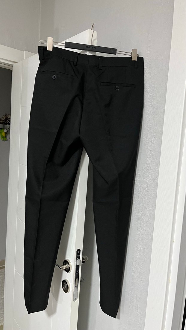 Siyah Regular Fit Erkek Kumaş Pantolon - Görsel 2