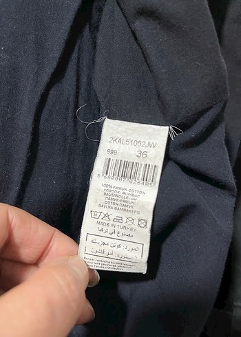 Düğmeli Siyah Midi Kadın Trençkot - Görsel 5