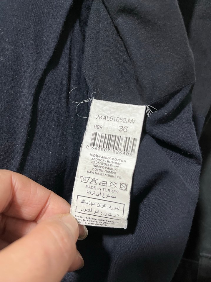 Düğmeli Siyah Midi Kadın Trençkot - Görsel 5